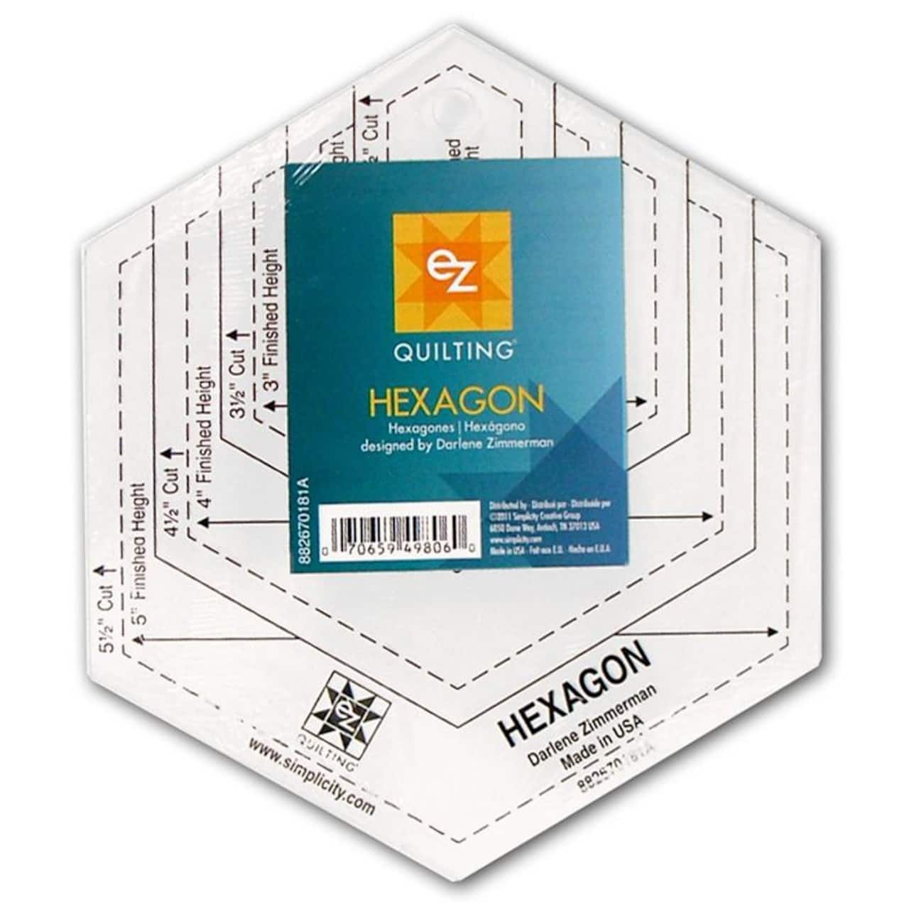EZ Quilting® Acrylic Hexagon Template Michaels EZ Quilting® Acrylic Hexagon Template Michaels